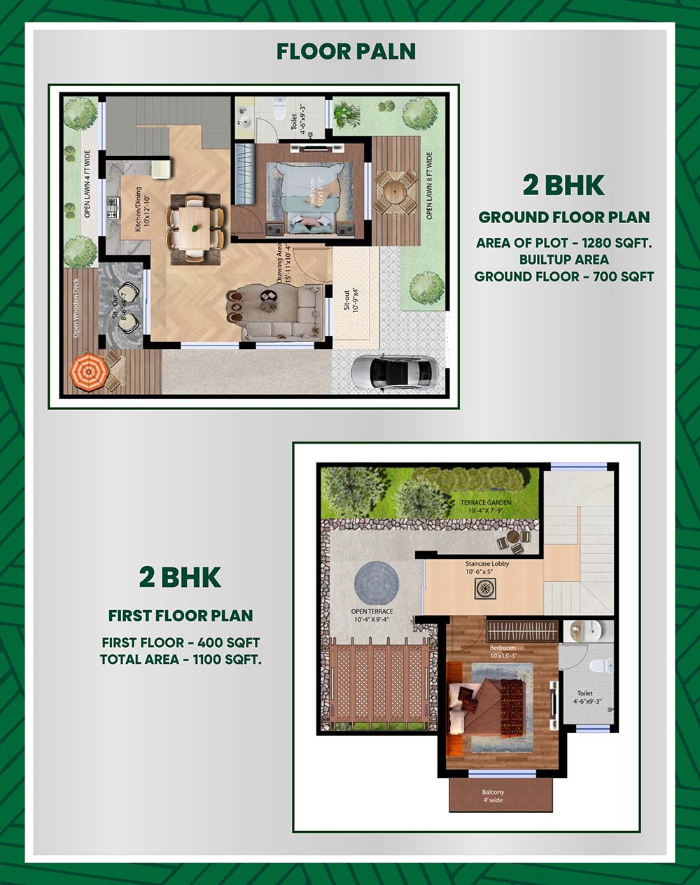 Mount Paradise 2 bhk Villas floor plan